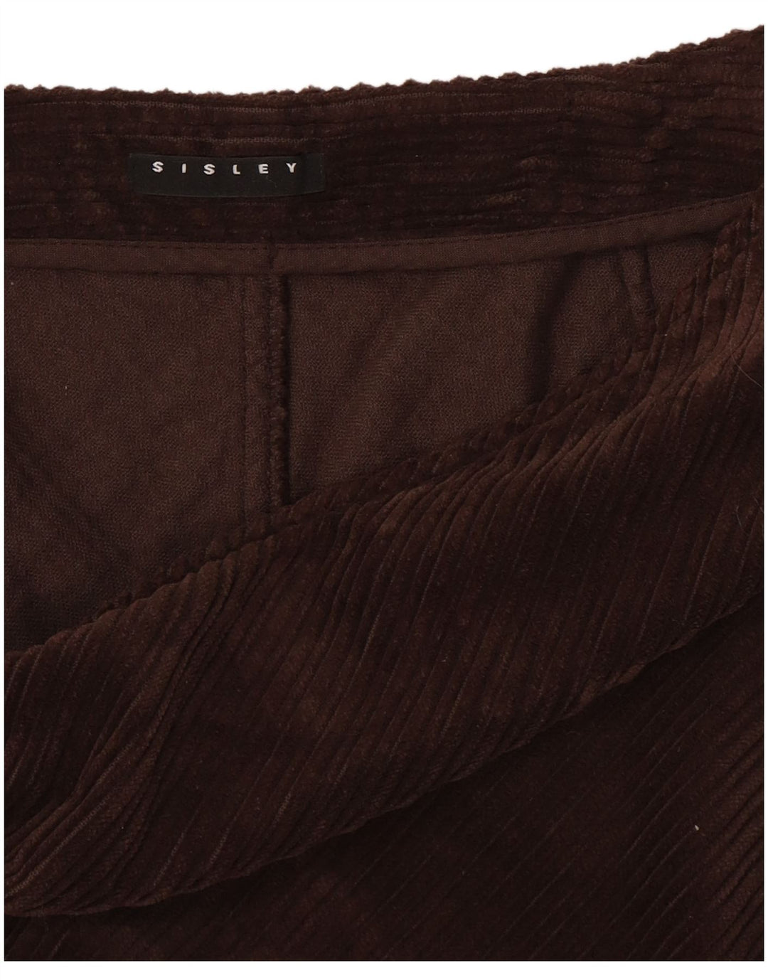 Женская вельветовая юбка Sisley W28 среднего коричневого цвета
