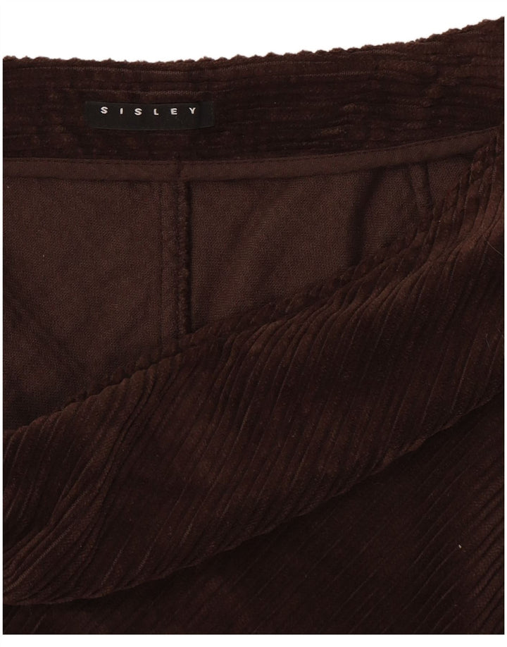 Женская вельветовая юбка Sisley W28 среднего коричневого цвета