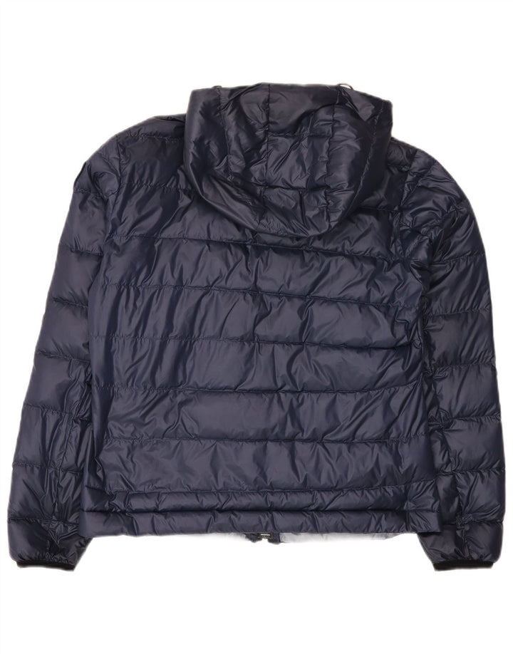 Женская стеганая куртка с капюшоном Blauer UK 16, большой темно-синий полиамид