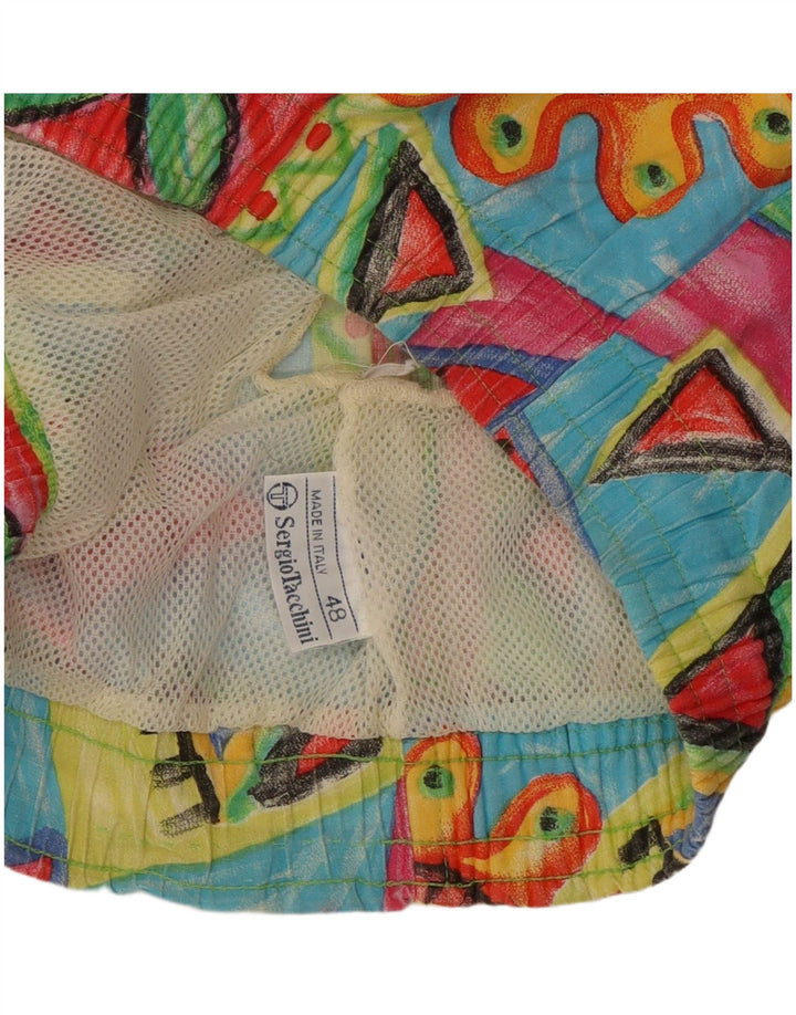 Мужские спортивные шорты Sergio Tacchini IT 48 Medium Разноцветные с геометрическим узором