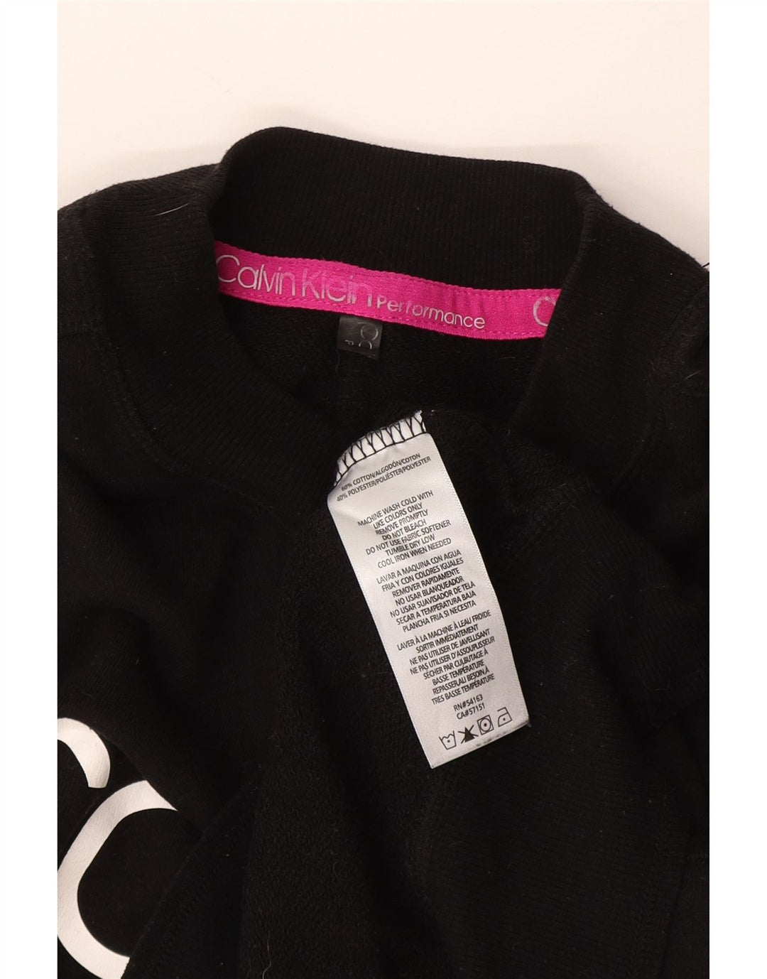 Женский укороченный свитшот с рисунком Calvin Klein UK 12, средний черный