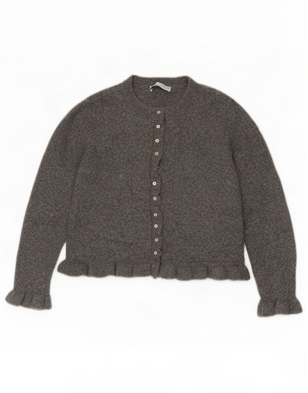 Женский кардиган Zara UK 16, большой серый полиэстер