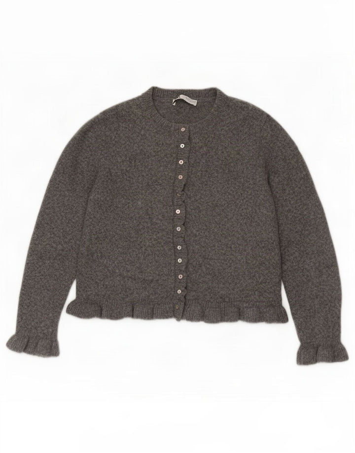 Женский кардиган Zara UK 16, большой серый полиэстер