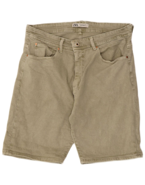 Мужские джинсовые шорты Zara EU 46 XL W36 Хаки Хлопок