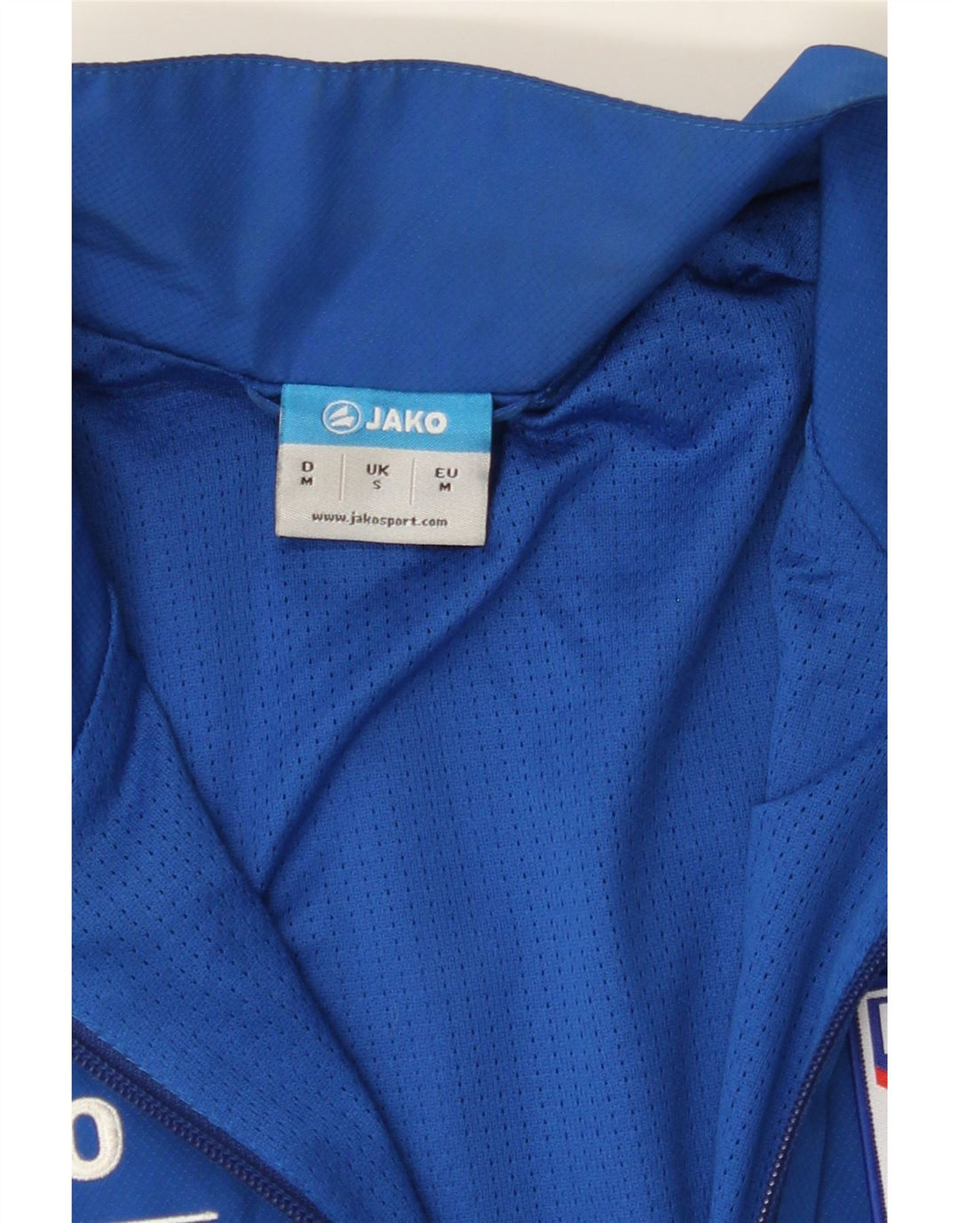 JAKO Mens Graphic Tracksuit Top Jacket Small Blue Polyester Vintage Jako and Second-Hand Jako from Messina Hembry 