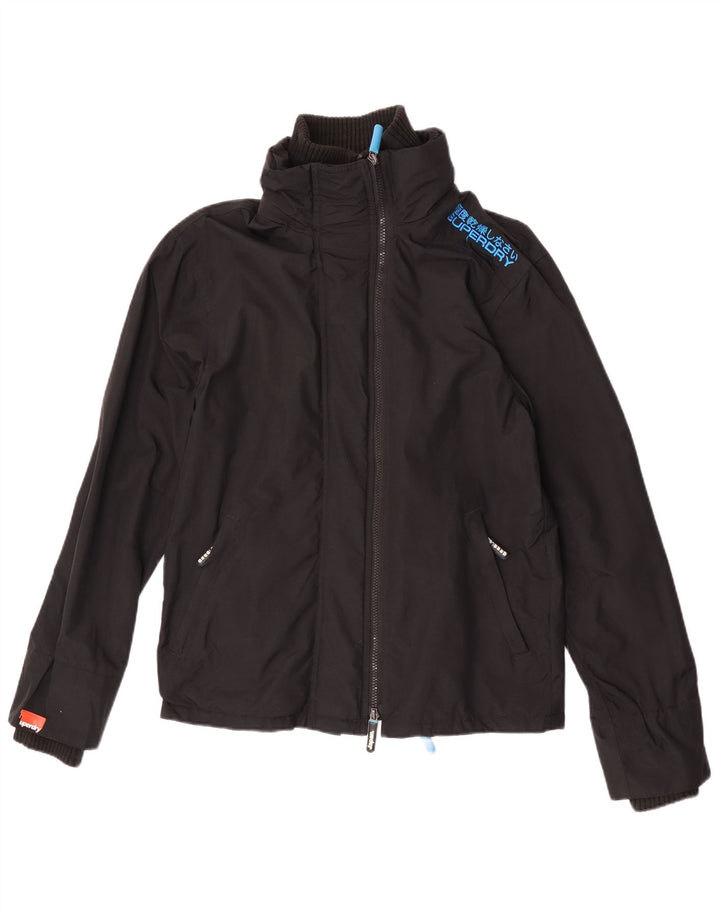 Мужская ветровка Superdry The Windcheater UK 36, маленькая, черный нейлон