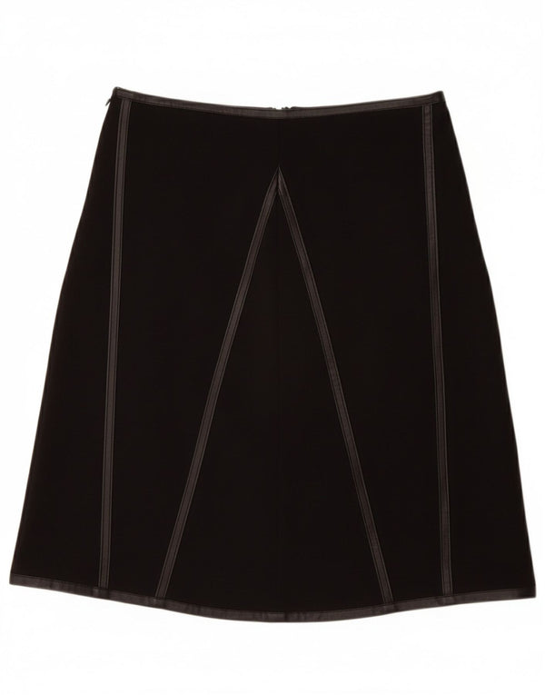 ВИНТАЖНАЯ женская юбка-трапеция W28, средний черный