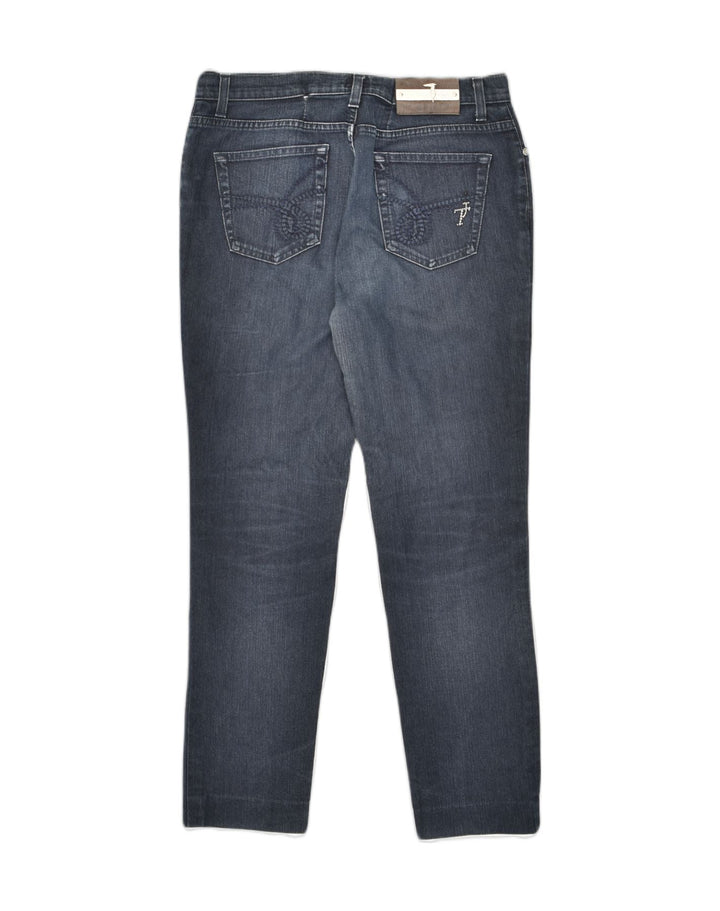 TRUSSARDI Womens Slim Jeans W33 L30 Navy Blue Cotton | Vintage Trussardi | Thrift | Second-Hand Trussardi | Used Clothing | Messina Hembry 