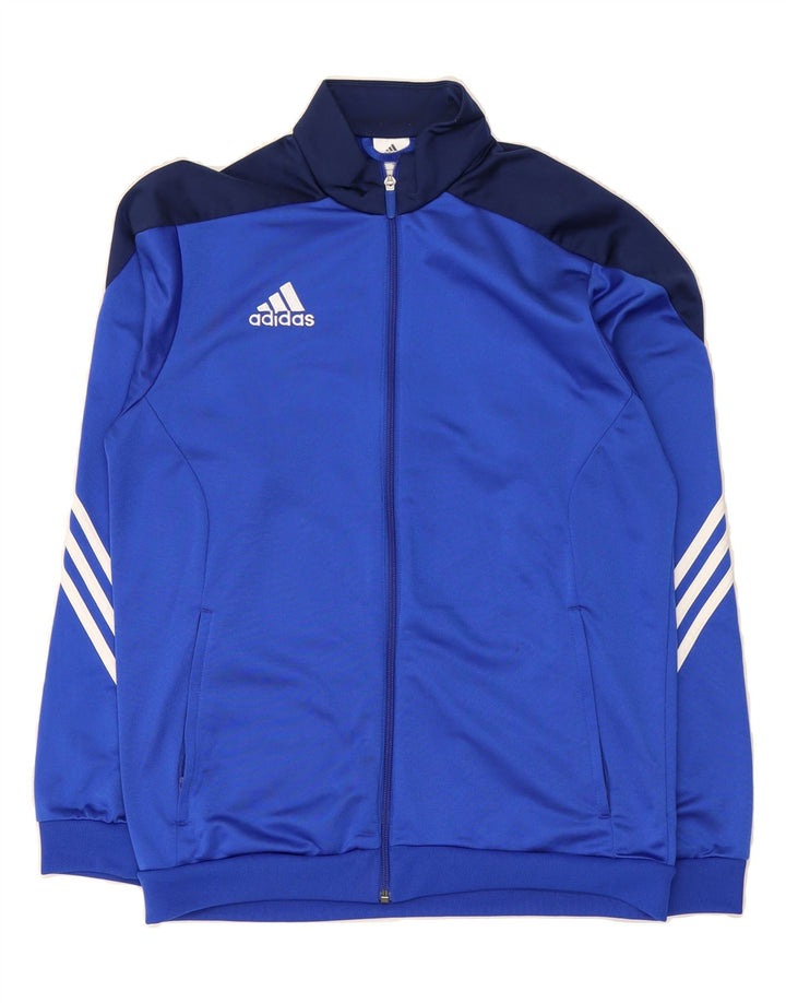 ADIDAS Mens Tracksuit Top Jacket Medium Blue Colourblock Polyester Vintage Adidas and Second-Hand Adidas from Messina Hembry 