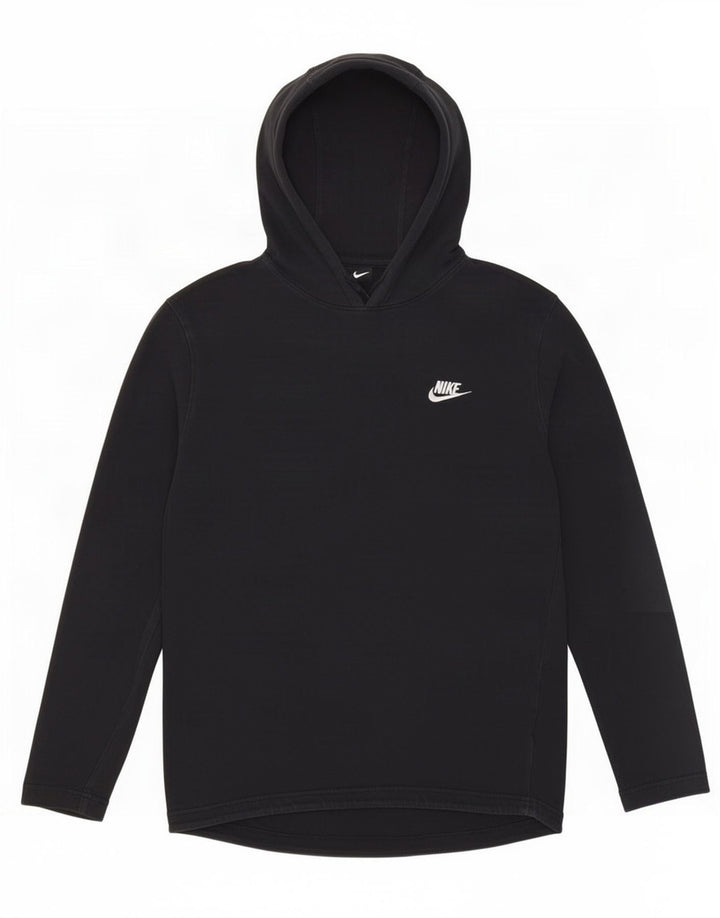 Мужской топ с капюшоном Nike с длинным рукавом, средний черный, хлопок