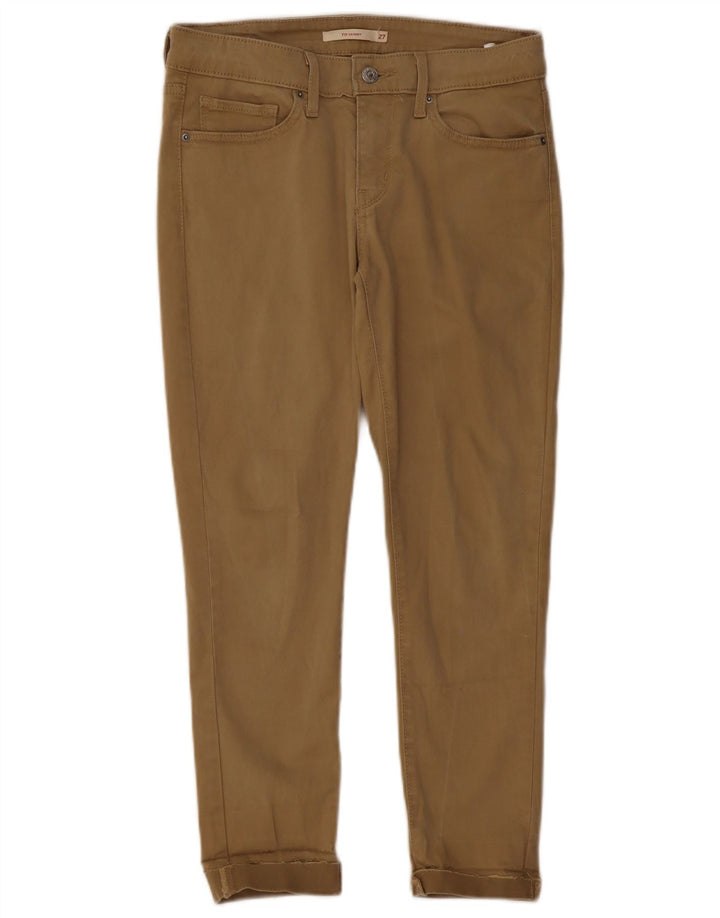 Женские повседневные брюки скинни LEVI'S 711 W27 L24, бежевый хлопок