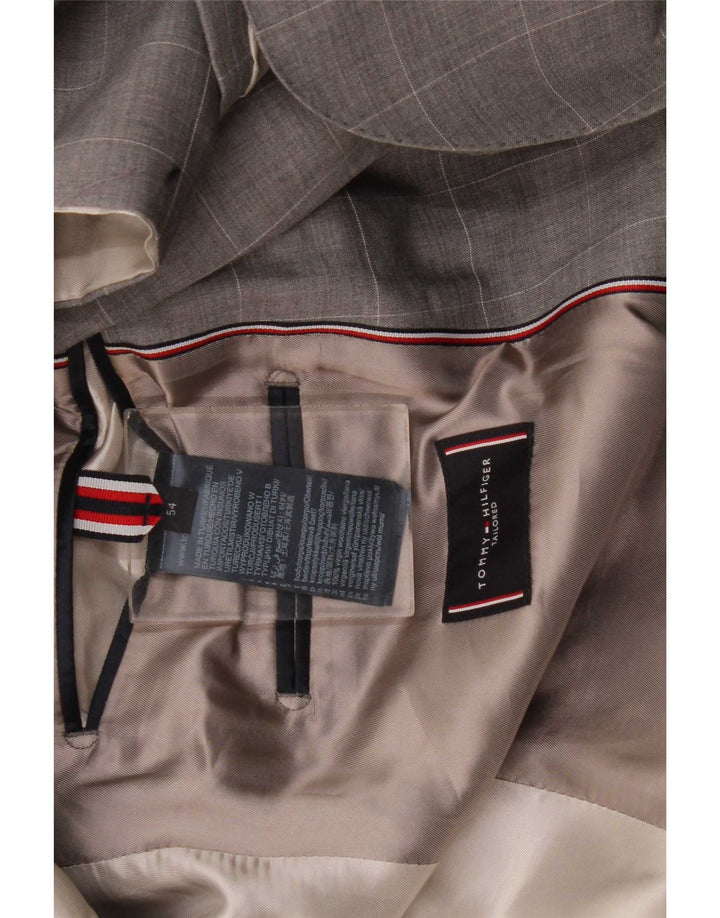 Tommy Hilfiger Мужской пиджак на двух пуговицах IT 54 2XL Серый в клетку