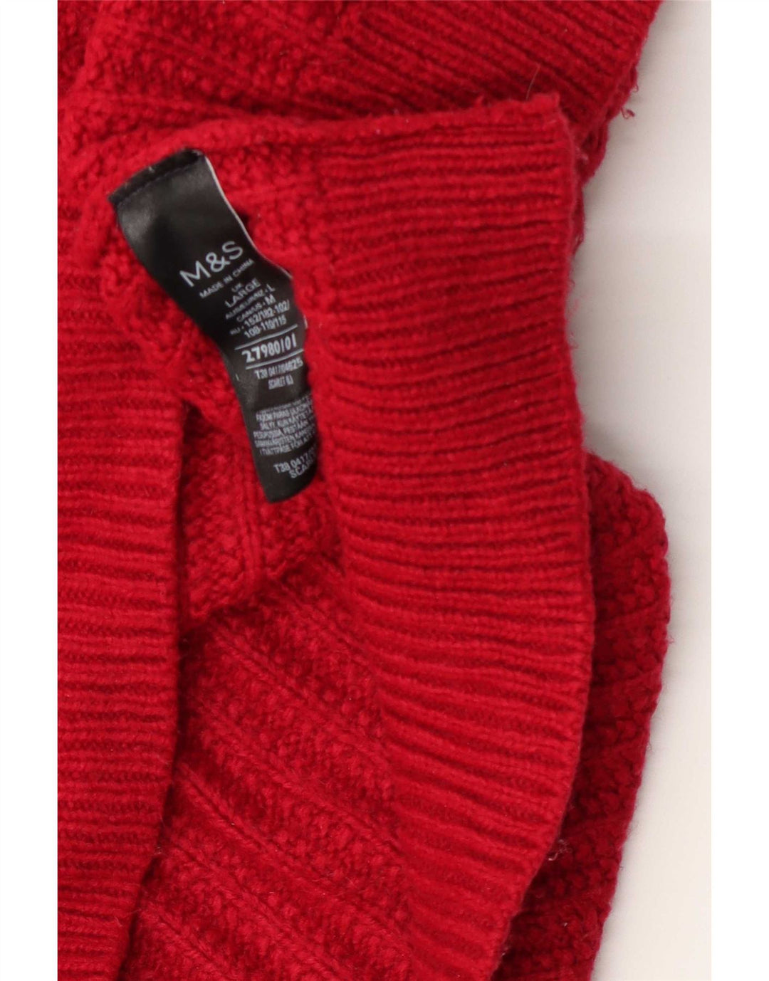 Женский свободный джемпер с v-образным вырезом Marks & Spencer, Великобритания 16, большой красный