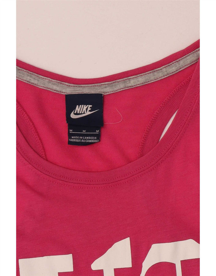 Женский жилет с графическим принтом Nike UK 14, средний розовый