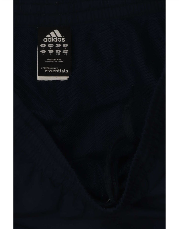 Мужские спортивные шорты Adidas Climalite, большие темно-синие, полиэстер