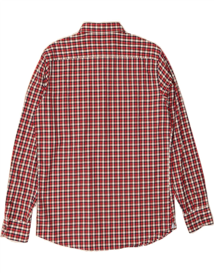MASSIMO DUTTI Mens Shirt Large Red Check Vintage Massimo Dutti and Second-Hand Massimo Dutti from Messina Hembry 