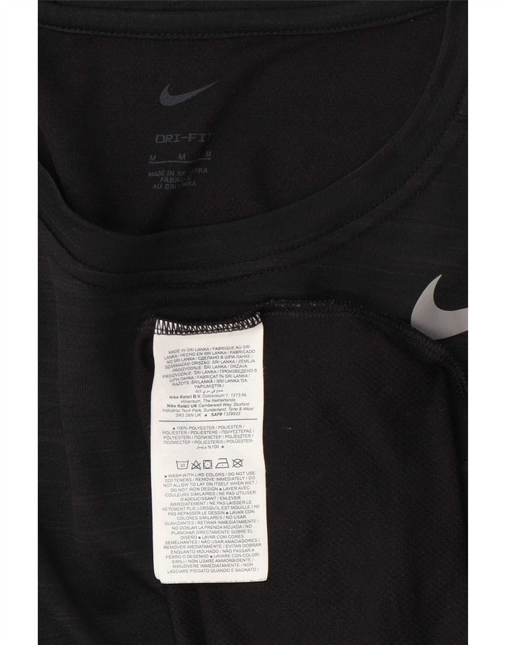 Мужская футболка Nike Dri Fit, средний черный полиэстер с крапинками