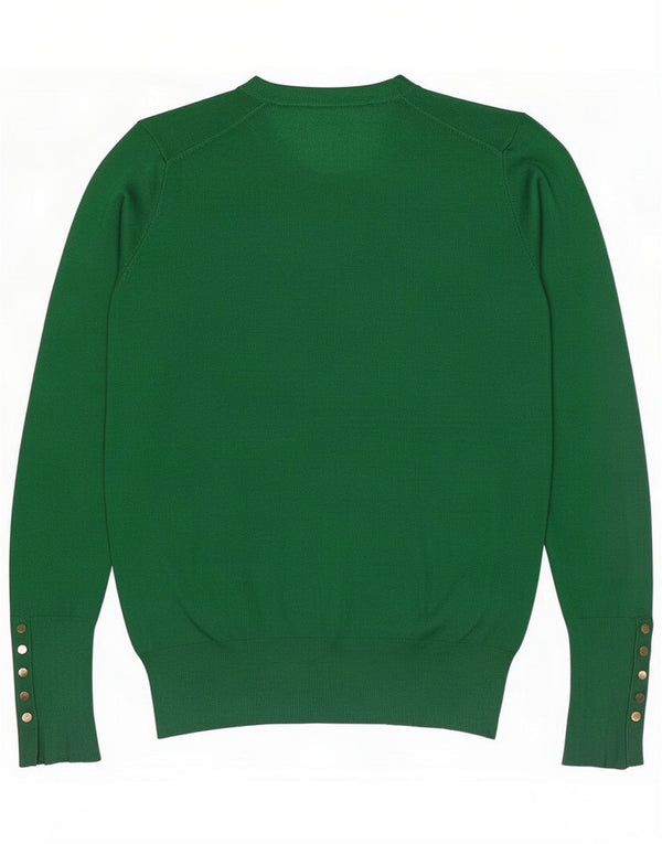 Женский джемпер с круглым вырезом Zara UK 12, средний зеленый вискоза