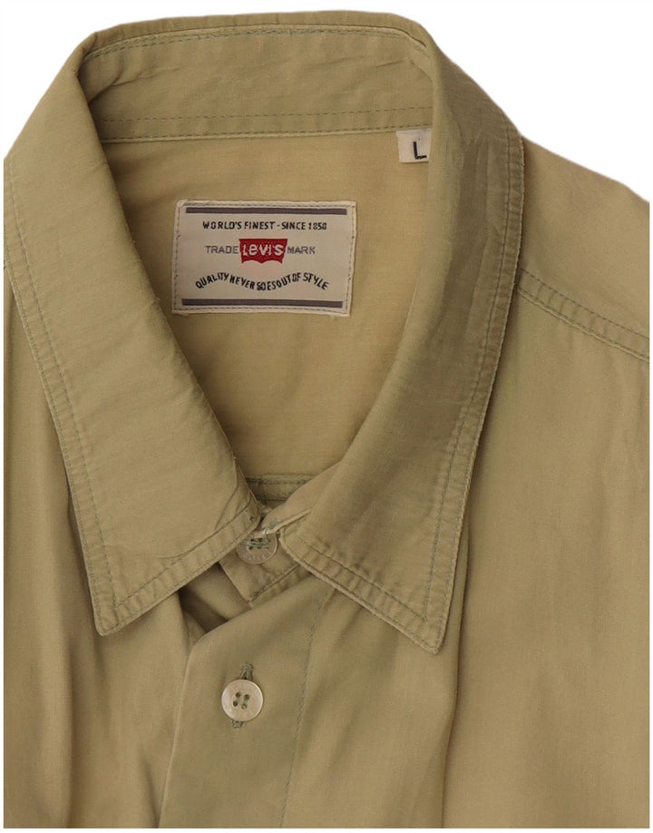 Мужская рубашка с коротким рукавом Levi's, большая зеленая