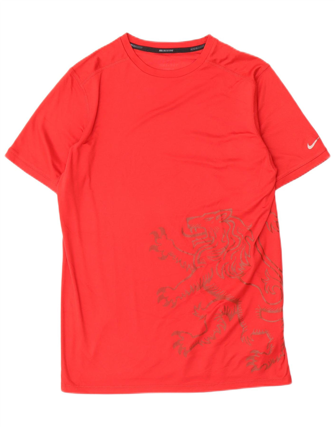 Мужская футболка Nike Dri Fit с графическим рисунком, красный полиэстер среднего размера