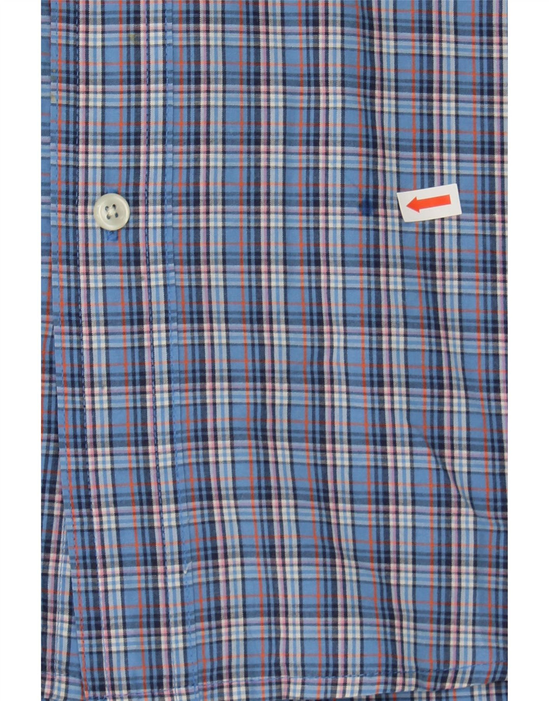 CHAPS Mens Shirt Large Blue Check Cotton Vintage Chaps and Second-Hand Chaps from Messina Hembry 