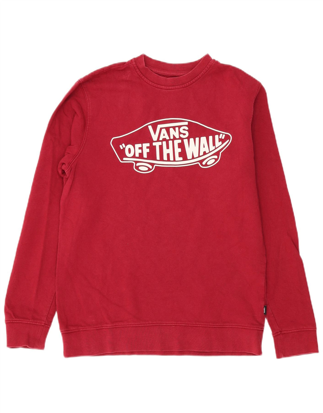 Мужской свитшот с рисунком Vans, маленький бордовый