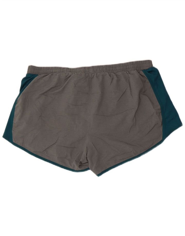 Мужские спортивные шорты Under Armour Heat Gear XL, серые, полиэстер с цветными блоками