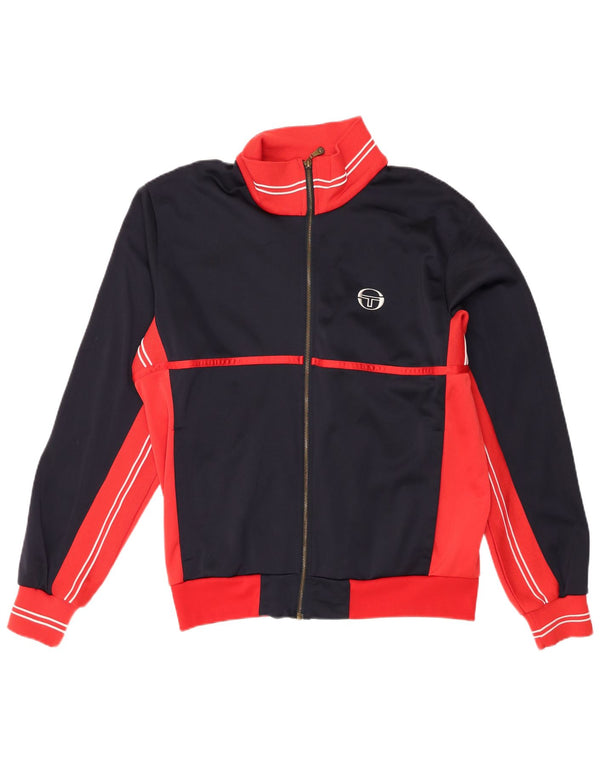 Мужская спортивная куртка Sergio Tacchini 2XL темно-синяя с цветными блоками