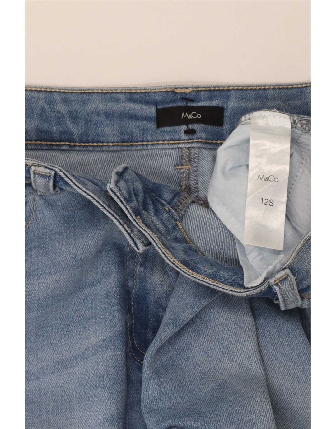 Женские зауженные джинсы M&Co UK 12, средние W32 L27, синие, хлопок