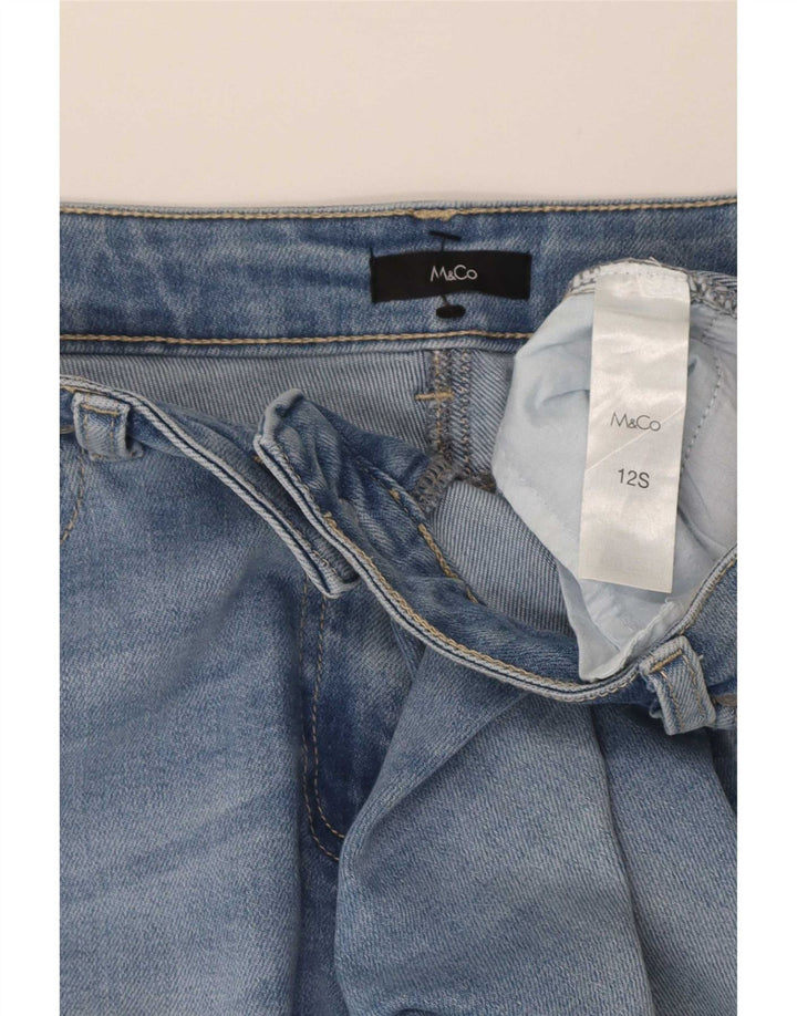 Женские зауженные джинсы M&Co UK 12, средние W32 L27, синие, хлопок