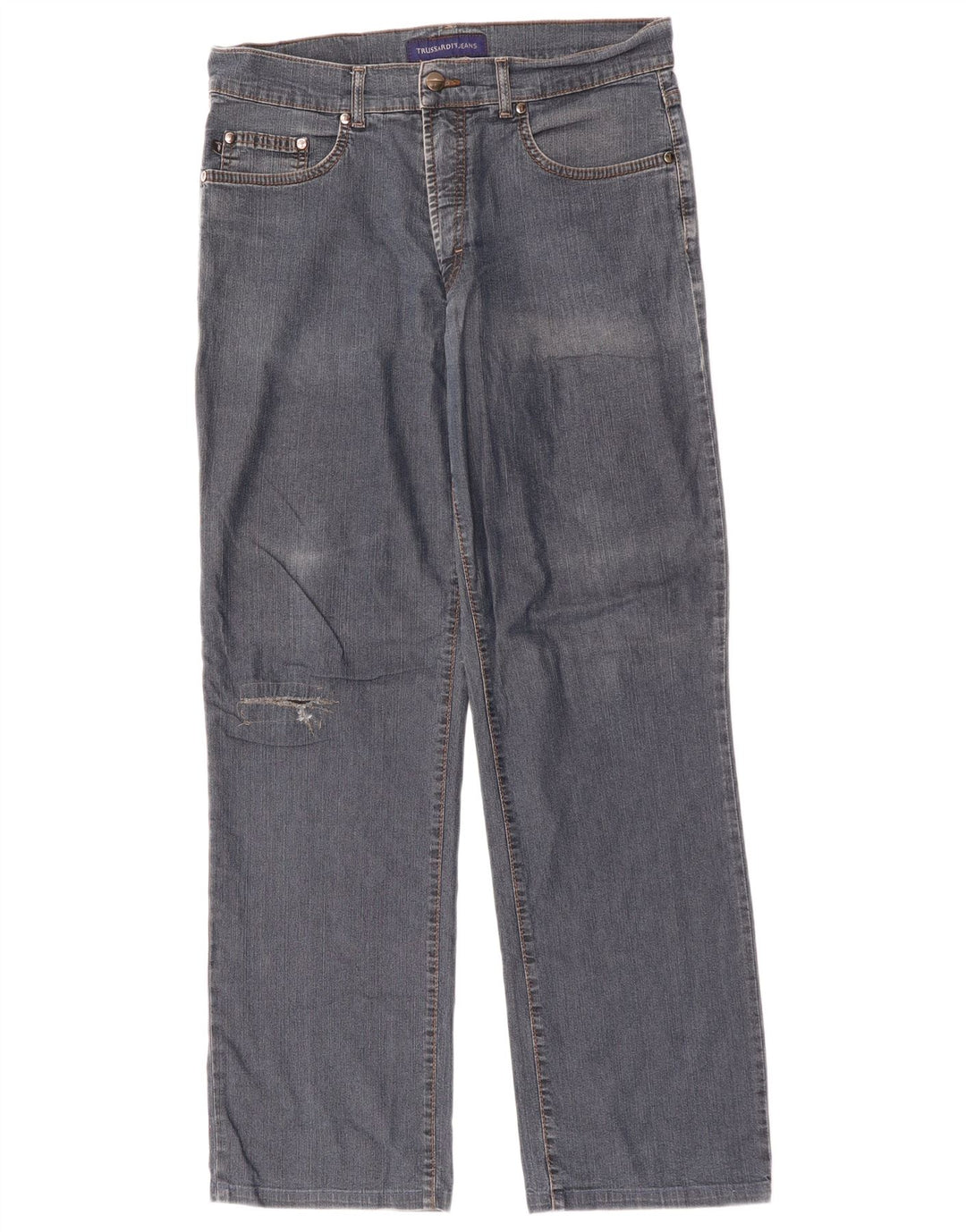 Мужские прямые джинсы Trussardi IT 49 Medium W33 L30 Синие, хлопок