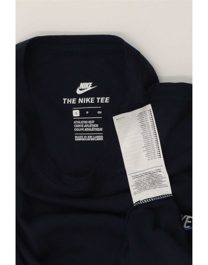 Мужская футболка спортивного кроя Nike, маленький темно-синий хлопок