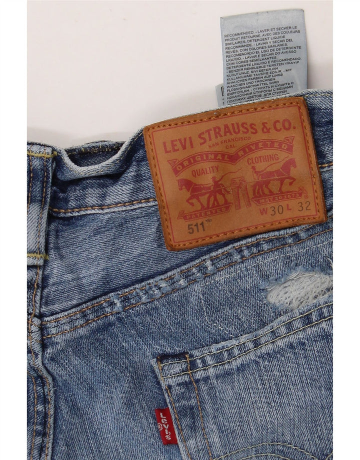 Женские узкие джинсы Levi's 511 W30 L27, синие, хлопок