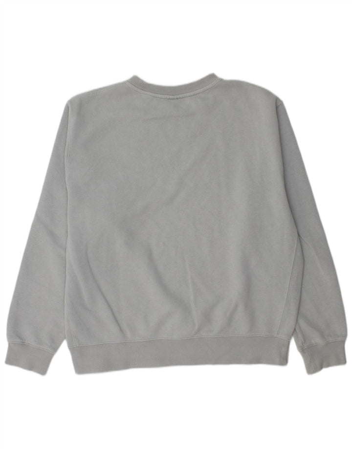 Мужской свитшот свободного кроя NIKE, хлопковый джемпер среднего серого цвета