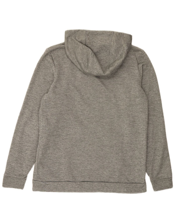 Мужской джемпер с капюшоном Nike Dri Fit стандартной посадки, средний серый полиэстер с крапинками