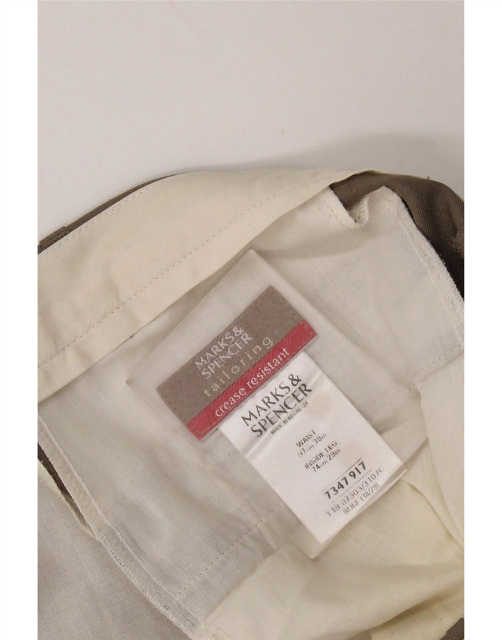 Мужские прямые брюки MARKS & SPENCER W38 L29, полиэстер бежевого цвета