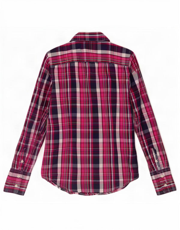 Женская рубашка Tommy Hilfiger UK 10, маленькая розовая клетка, хлопок