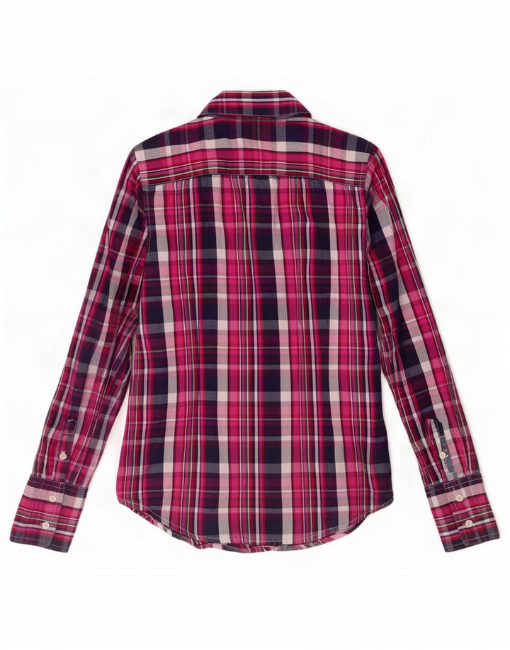Женская рубашка Tommy Hilfiger UK 10, маленькая розовая клетка, хлопок