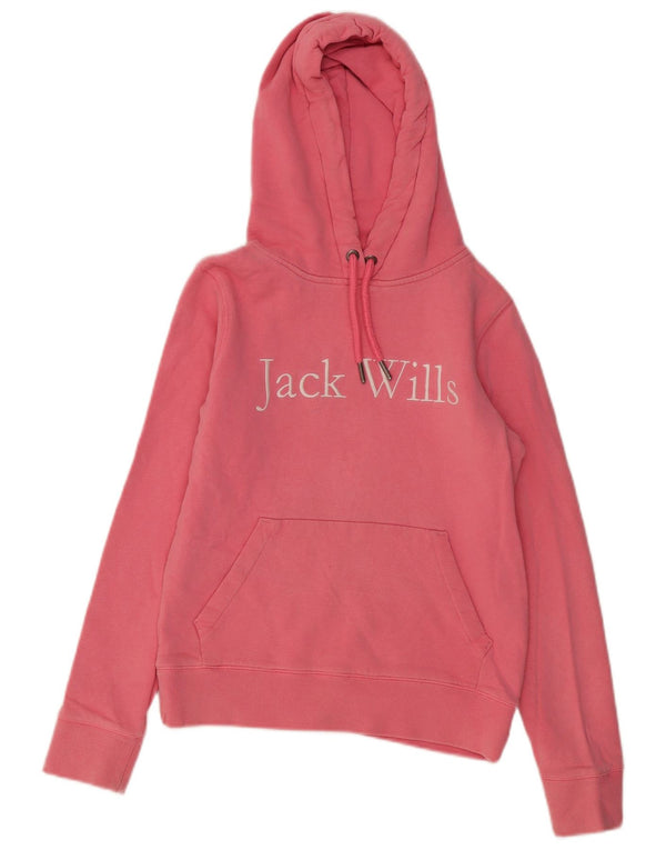 Женский джемпер с капюшоном JACK WILLS UK 4 XS, розовый хлопок