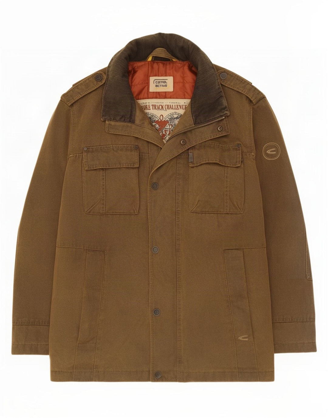 Мужская куртка в стиле милитари Camel Active IT 52 XL, коричневый хлопок