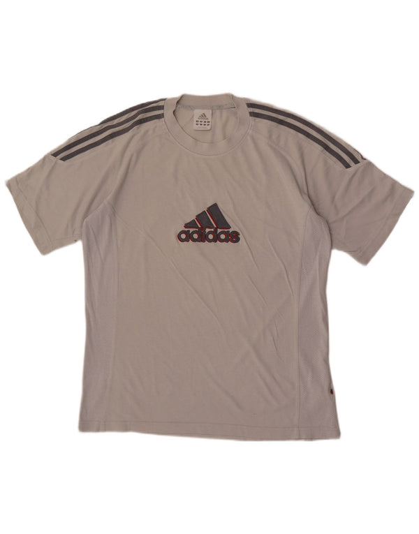 Adidas Мужская футболка с рисунком Top UK 40/42 Средний серый хлопок