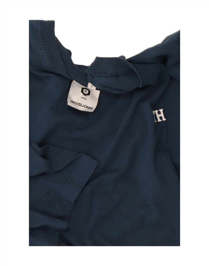 JACK & JONES Mens T-Shirt Top Large Navy Blue Cotton Vintage Jack & Jones and Second-Hand Jack & Jones from Messina Hembry 