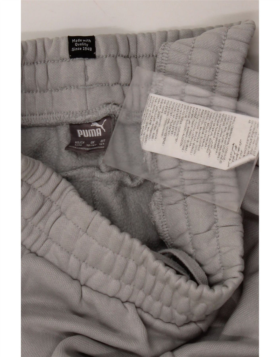 PUMA Спортивный костюм для мальчиков Брюки Джоггеры 13-14 лет Серый хлопок