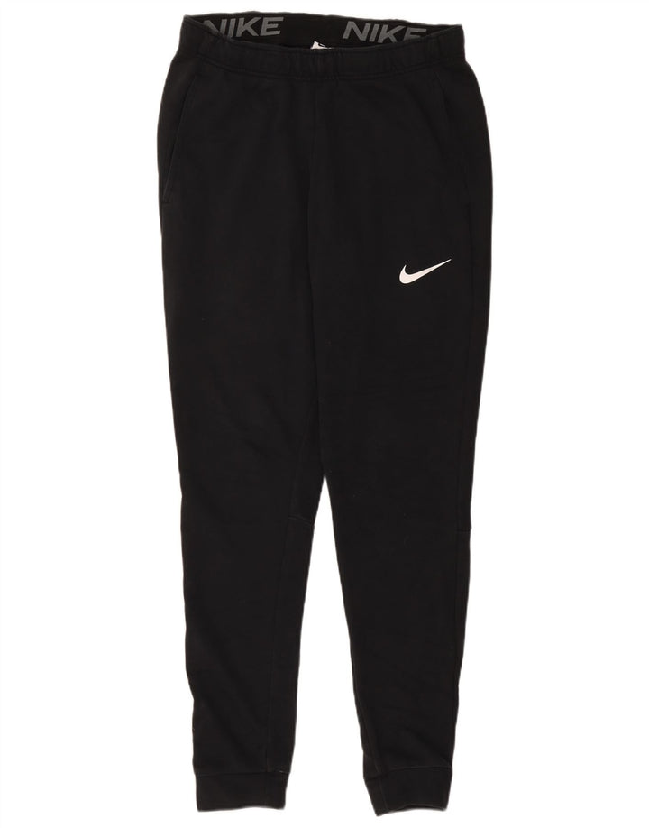 Мужские спортивные брюки Nike Dri Fit для бега, средние черные хлопковые брюки