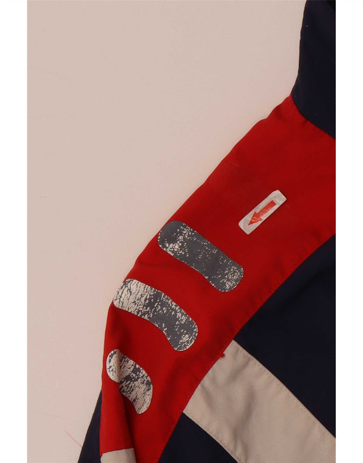 Fila Мужской спортивный костюм с графическим рисунком, верхняя куртка 2XL, темно-синий, полиэстер с цветными блоками