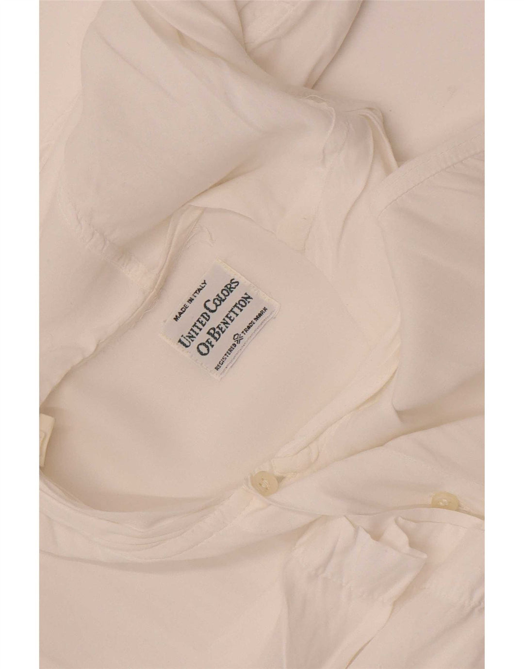 Benetton Мужская рубашка с коротким рукавом и капюшоном, средний белый
