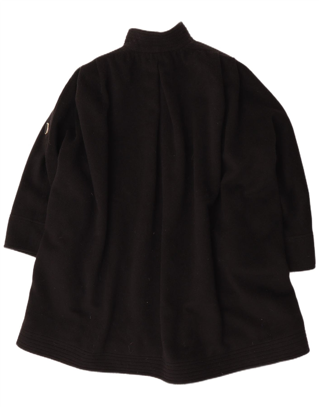 Винтажное женское пальто оверсайз UK 18 XL, черное из шерсти альпаки