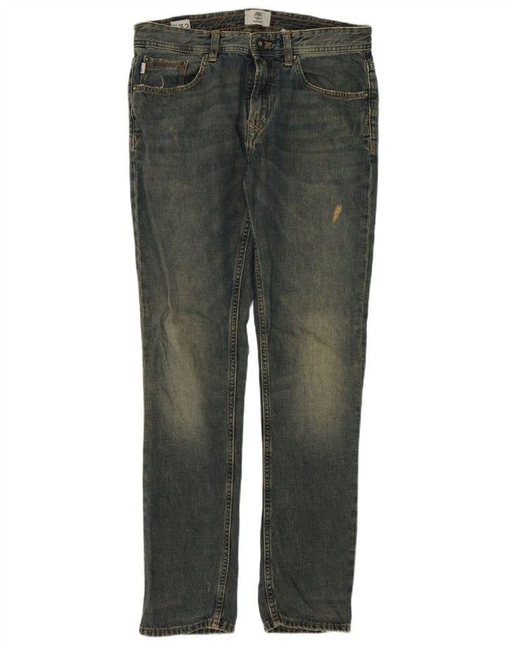 Мужские узкие джинсы Timberland W32 L32 синие, хлопок