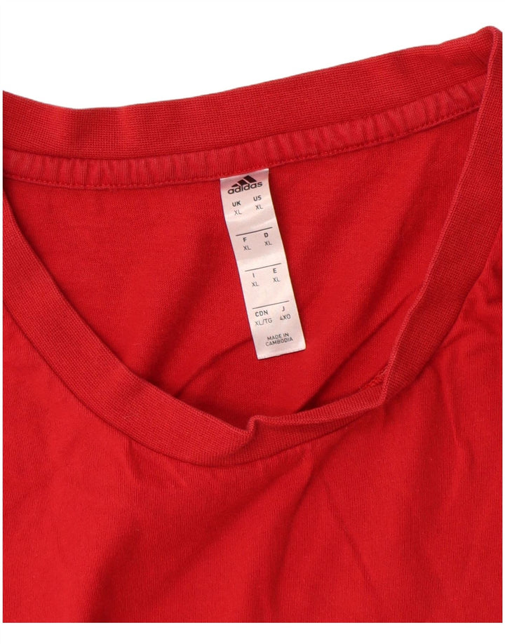Adidas Мужская футболка Top XL Красный Хлопок