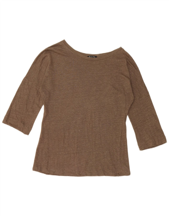 Женский топ Massimo Dutti с рукавом 3/4 UK 10, маленький цвет хаки